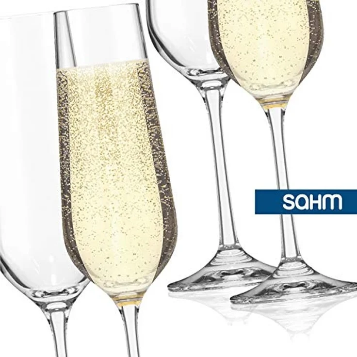 SAHM Sektglas Sektgläser Set 6 teilig - 200ml Sektglas oder Sektkelche, Edles Glas, 100% recyclebar – Bild 5