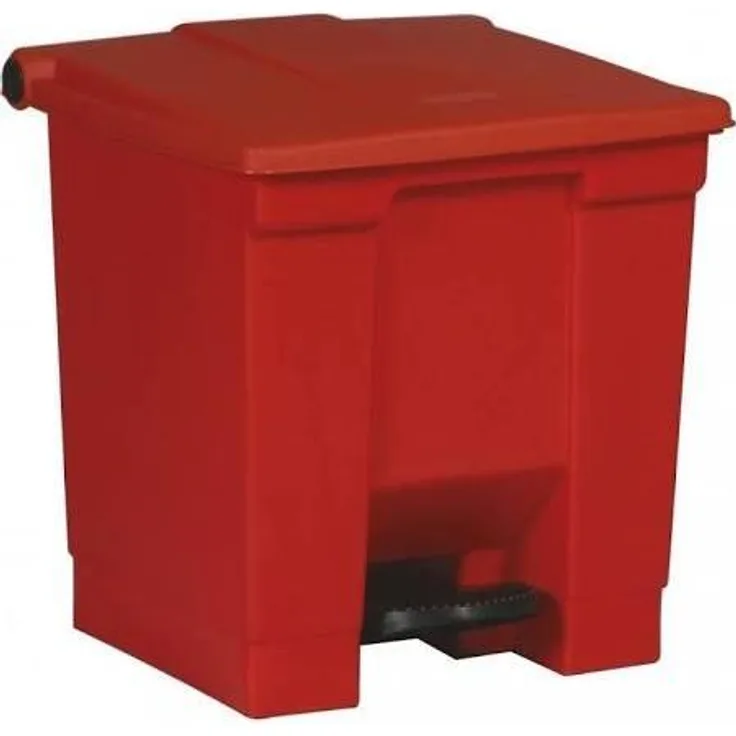 Rubbermaid Commercial Products Commercial 16 1-4x15 3-4x17 1-8 inch 8gal Step On Container - Red