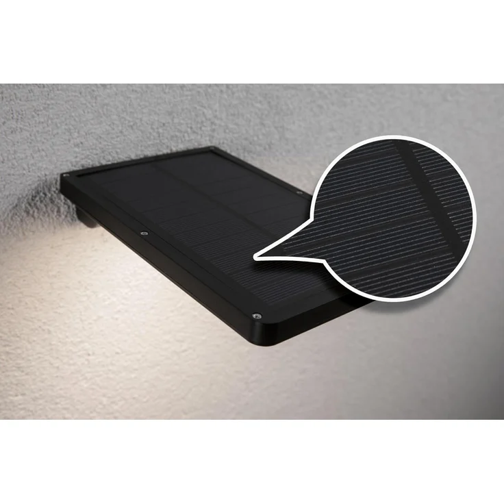 Paulmann 95393 Solar LED Außenwandleuchte Solveig schwarz IP44 3000K – Bild 9