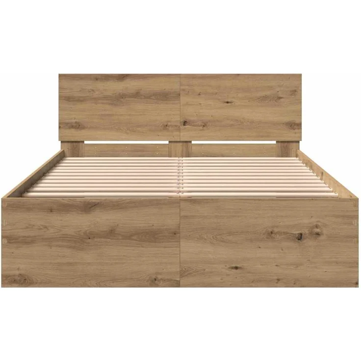vidaXL Bettrahmen Artisan-Eiche 193 x 125 x 70 cm Holzwerkstoff 3376061 – Bild 5