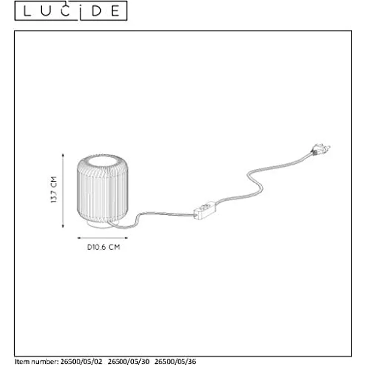 Lucide 26500/05/02, Tischlampe mit integrierter LED-Beleuchtung und Aluminiumhülle, kompakt – Bild 5