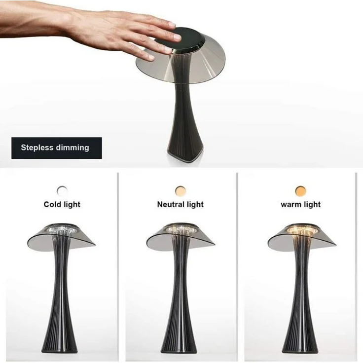 Nettlife LED Nachttischlampe Nachttisch Lichtsteuerung Touch Roségold, LED fest integriert, Kaltweiß, Neutralweiß, Warmweiß – Bild 4
