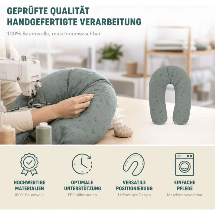 Fillikid Stillkissen Stillkissen EPS Mikroperlen 190 cm Exklusiv – Bild 6