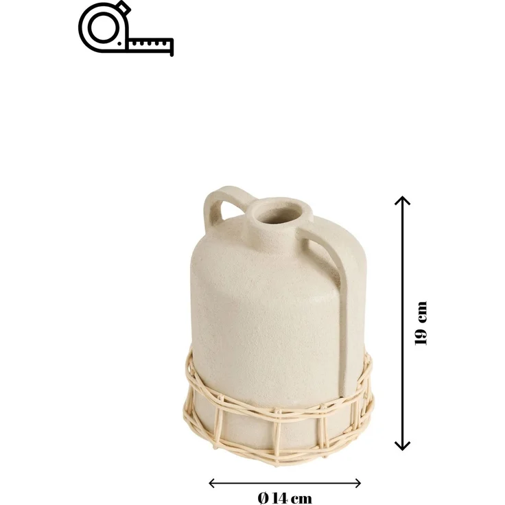 Evila Originals 'Handle Terracota' Vase, Creme, 14 x 14 x 19 cm – Bild 7