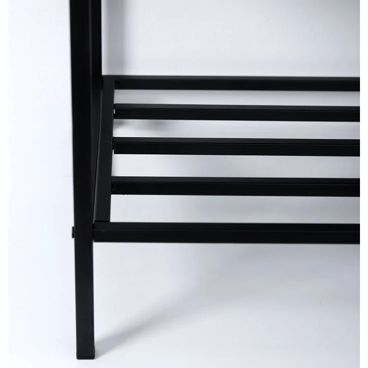 Garderobenständer, Schuhablage, 4x Kleiderhaken, H 168,5 cm – Bild 9