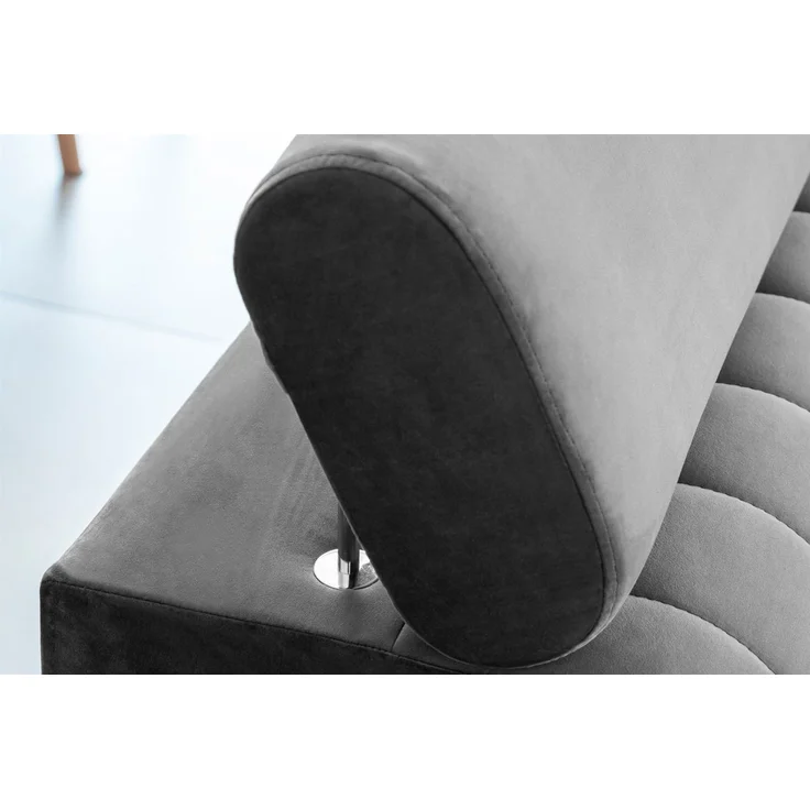 Sofa 3-Sitzer mit Schlaffunktion Schlafsofa ELENI Stoff Monolith Grau – Bild 5