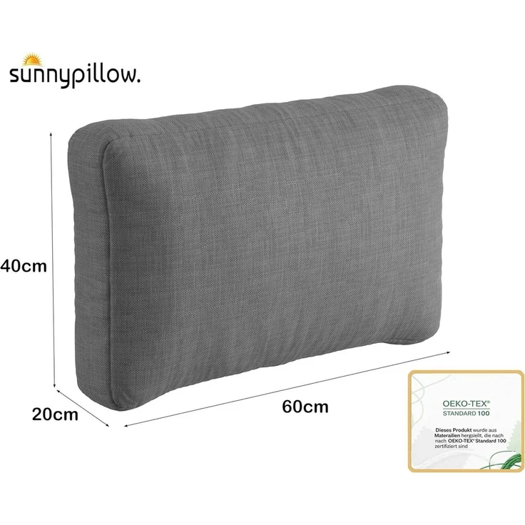 sunnypillow Palettenkissen Palettenpolster für Palettenmöbel für Haus und Garten – Bild 1