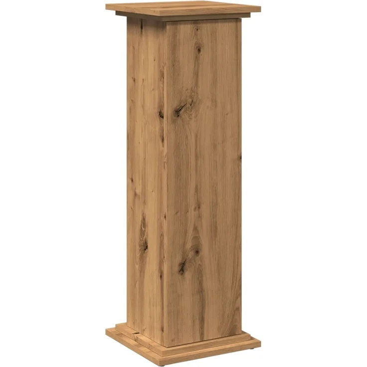 vidaXL Postament mit Stauraum, Holzwerkstoff, Eiche handwerklich, 31 x 30 x 90 cm – Bild 1