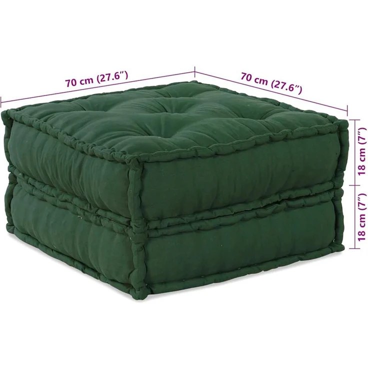 vidaXL Modulares Sofaelement Grün 70x70x36 cm Stoff 4019035 – Bild 11