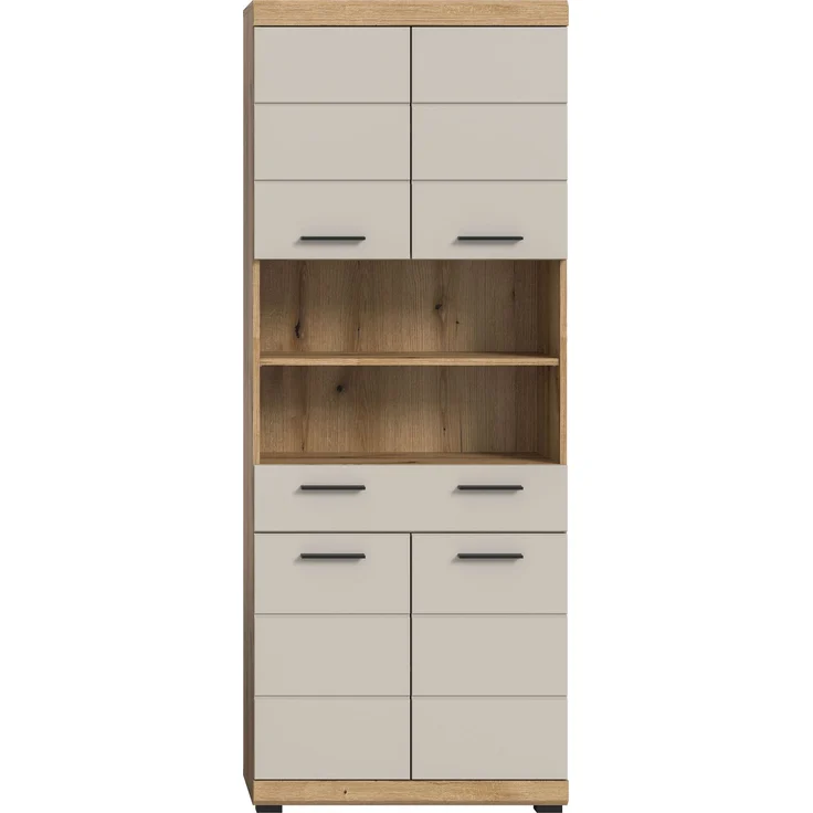 Hochschrank B/H/T: 74x191x31 cm in Evoak Oak Nachbildung – Bild 2