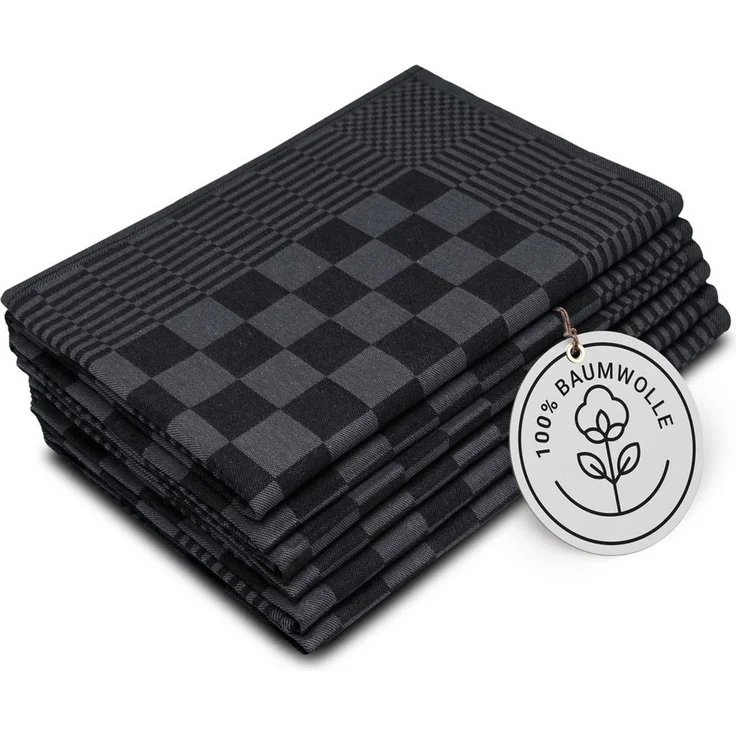 ZOLLNER Geschirrtuch, (Spar-Set, 6-tlg), 65 x 65 cm, 100% Baumwolle, vom Hotelwäschespezialisten – Bild 2