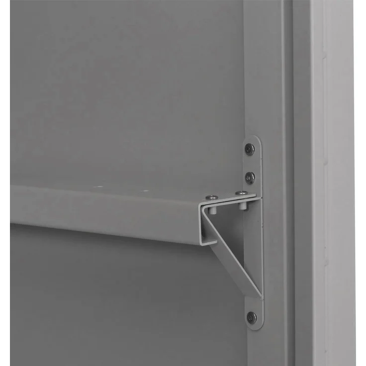 Mendler 'HWC-L56c' 2er-Fahrradgarage mit Ablage, abschließbar, Metall hellgrau, 160 x 113 x 209 cm – Bild 6