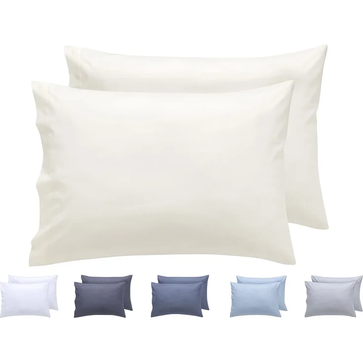 Kissenbezüge, extra weiche Mikrofaser, hypoallergen, Set mit 2 Kissenbezügen 50X70 cm Beige