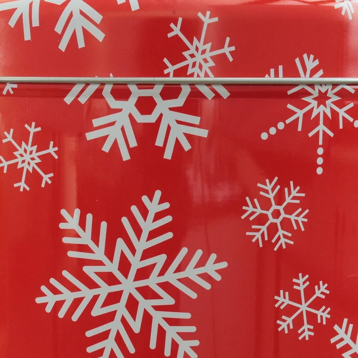Macosa Home Keksdose Gebäckdosen 4er Set Metall Rot od. Grau Plätzchendose, (rund Schneeflocke Rentiere Gebäckaufbewahrung modern, Vorratsdose Weihnachten Blechdose), stapelbare Keks-Dose Aufbewahrungsdose Plätzchen – Bild 5