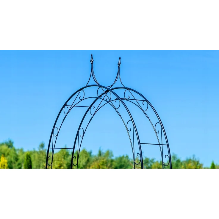KADAX Metall-Garten-Pergola-Bogen für Blumen, Rosen, Kletterer, 281 cm – Bild 4