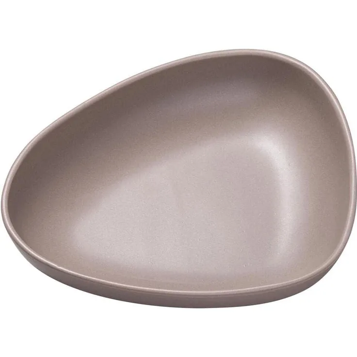 LIND DNA Curve Stoneware Suppenteller warm grey