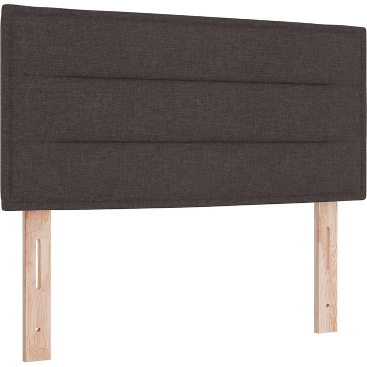 vidaXL Boxspringbett mit Matratze Dunkelbraun 90 x 190 cm Stoff 3450365 – Bild 4