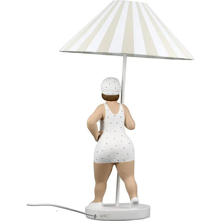GILDE Tischleuchte GILDE Lampe Becky - weiß - H. 60cm x D. 38,5cm – Bild 2