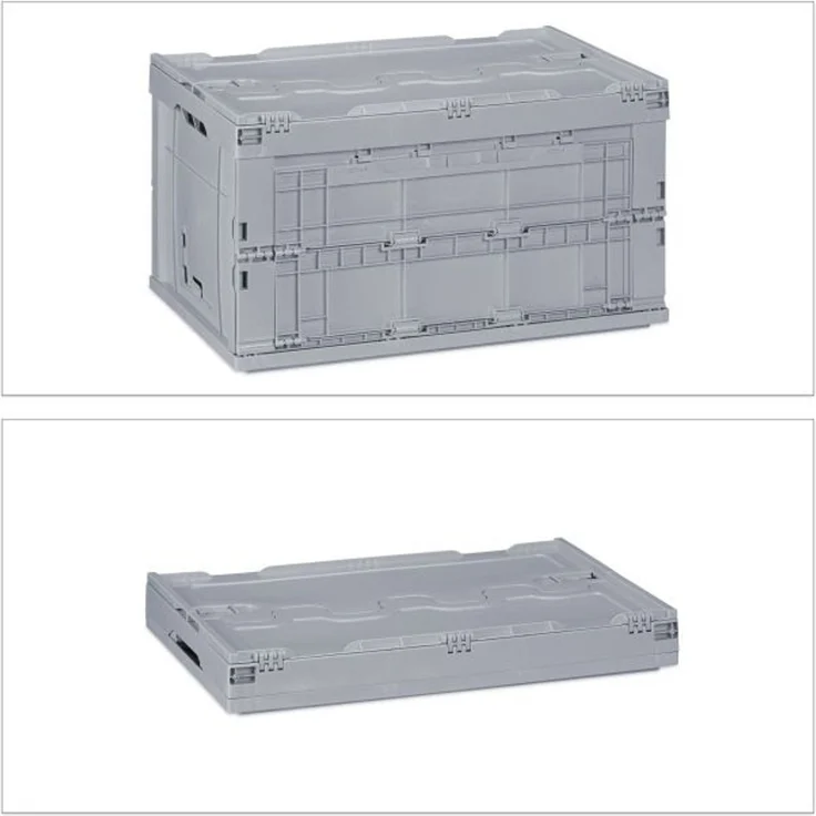 Relaxdays 4 x Transportbox 60 L mit Deckel – Bild 9