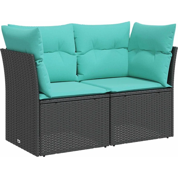 vidaXL Sofa Set 6 stk. Schwarz und Blau 55 x 55 x 37 cm 3447339 – Bild 3
