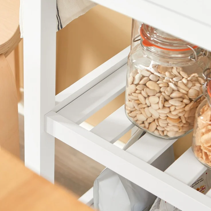 SoBuy FKW68-WN Kücheninsel, MDF, Lackiert, Weiß, 84 x 89 x 39 cm – Bild 7