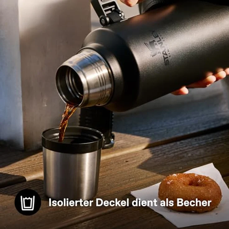 Stanley Classic Legendary 1.9L - Hält 45 Stunden Heiß Oder Kalt - Edelstahl - BPA-Frei - Spülmaschinenfest - Black 2.0 – Bild 7