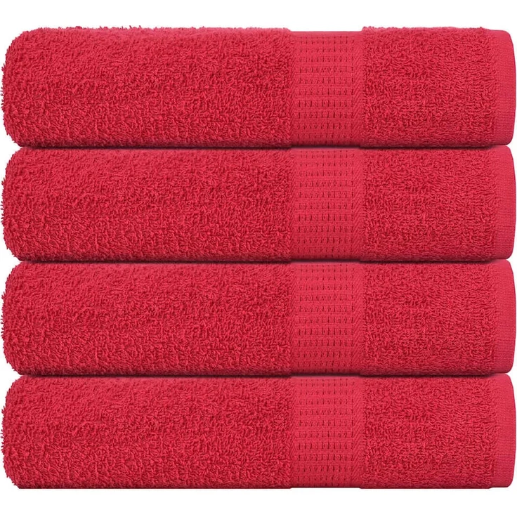 vidaXL Badetücher FROGN 4 Stk. Rot 100x150 cm 360 g/m² 136933 – Bild 1