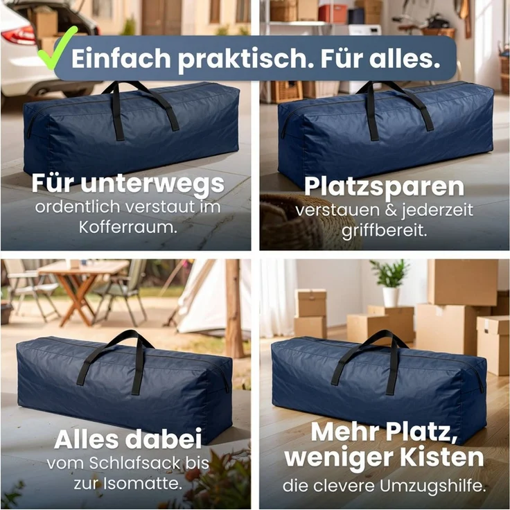 Amari Aufbewahrungstasche Weihnachtsbaumtasche XXL 120×40×40 cm, für künstliche Bäume bis 220 cm (Christbaumtasche), Tannenbaum & Weihnachtsdeko Aufbewahrung, reißfest mit Tragegriffen – Bild 3