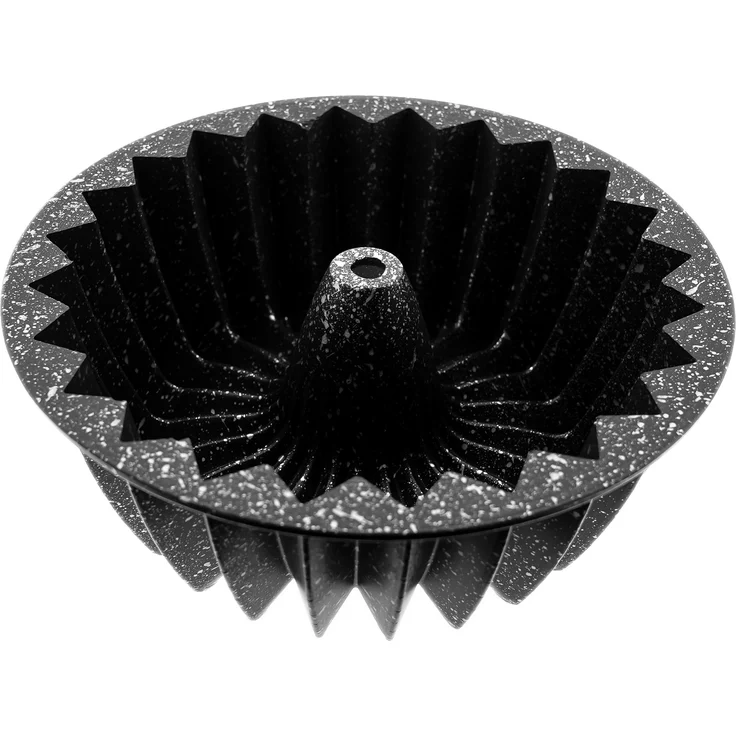 Backform Ø 26 cm aus Guss - Schwarze Form mit Rillenstruktur – Bild 3