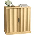 VASAGLE MAXE Kollektion - Sideboard, Küchenschrank, Aufbewahrungsschrank mit Verstellbarer Ablage, geriffelte Türen, Übergangsstil, Küche, Esszimmer, von SONGMICS, eichenbeige BBKDE344Y01