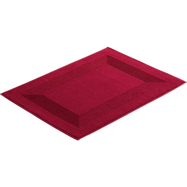 Vossen Badematte New Generation, Höhe 10 mm, fußbodenheizungsgeeignet, Baumwolle, rechteckig, Badteppich, mit Bordüre, Hoch-Tief Effekt, reine supersoft Baumwolle