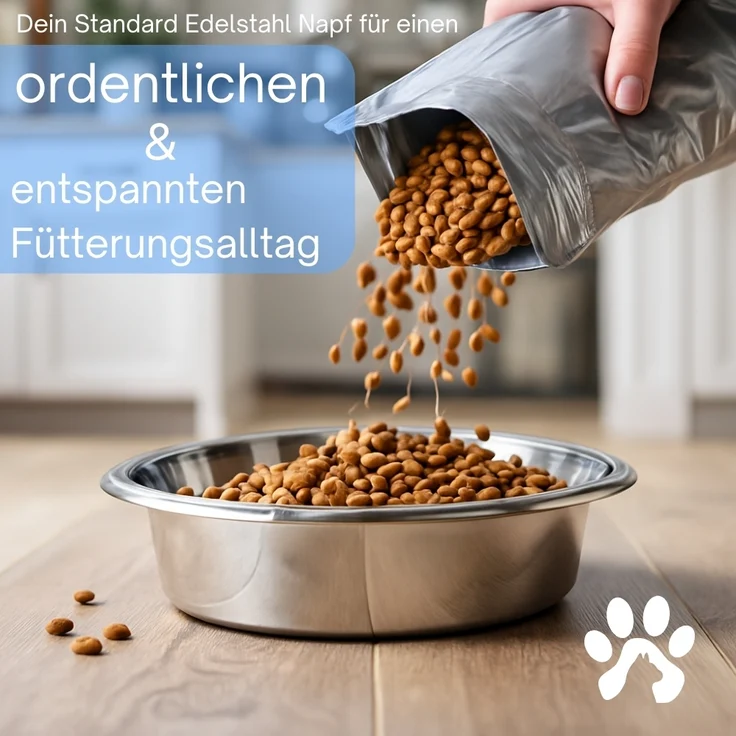 Standard Edelstahl Napf 29 cm 4200 ml Futternapf Wassernapf Hunde Katzen Hundenapf Katzennapf Freßnapf Ersatznapf Rostfrei – Bild 6