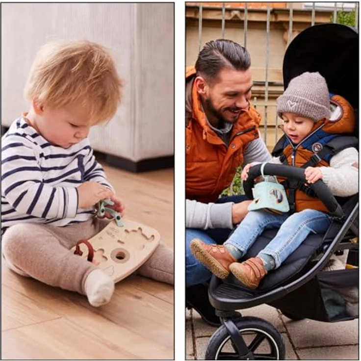 hauck All-in-One Baby Hochstuhl, Alpha Start N Grow Set Natural Dark Grey | Babywippe, Sitzverkleinerer, Sitzpolster, Klick-Essbrett, Spielbrett mit 3 Spielaufsätzen, Mitwachsend ab Geburt bis 90 kg – Bild 9