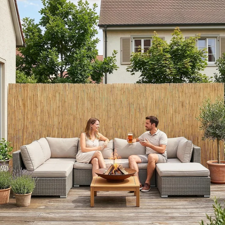 Schilfzaun Abbateggio 160x300 cm [casa. pro] – Bild 4