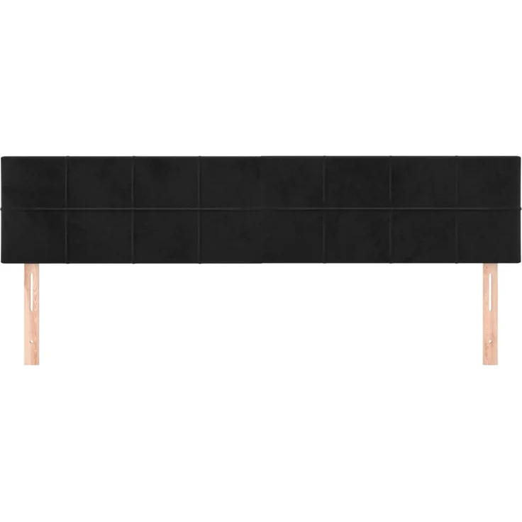 vidaXL Kopfteile 2 Stk. Schwarz 90 x 5 x 78/88 cm Samt 346084 – Bild 3