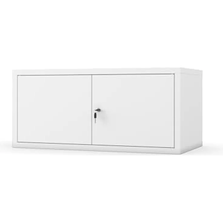 Jan Nowak Aktenschrankaufsatz C01L Aufsatz für Aktenschrank Büroschrank Metall Pulverbeschichtung Flügeltüren 38 x 80 x 40 cm (Weiß) – Bild 14