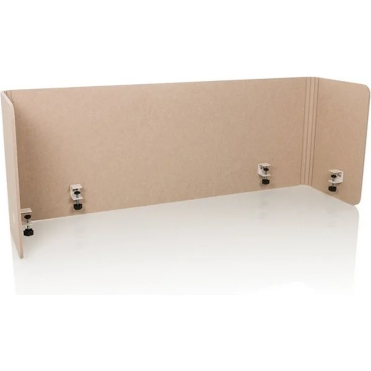 hjh OFFICE Akustik Tischtrennwand FLEXMIUT U Sichtschutz als Eck- oder Front-Trennwand nutzbar, Grau – Bild 4