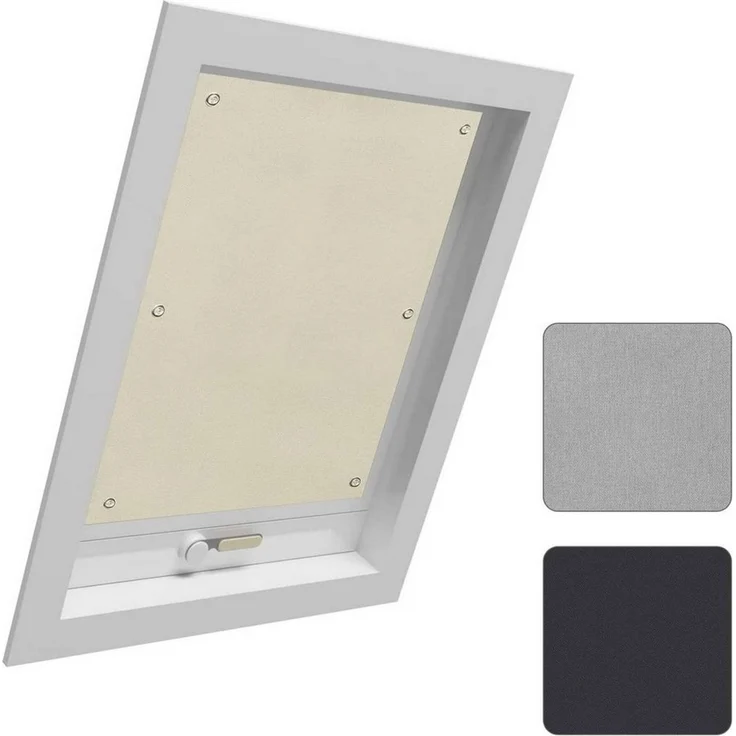Dachfensterrollo, Woltu, 1x Thermorollo Dachfenster ohne Bohren, mit Saugnapf – Bild 5