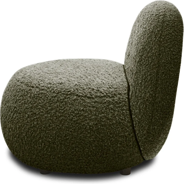 DOMO. collection Sessel 700 016, Polstersessel, rund, gepolsterte Rückenlehne, Füße mit Filzgleitern, Armsessel, Polsterganitur, 73 x 75 x 76 cm (BxTxH), grün – Bild 4