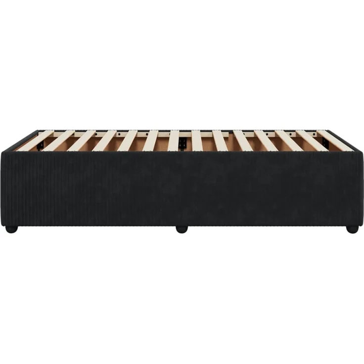 vidaXL Bettgestell Schwarz 90x200 cm Samt 3284984 – Bild 5