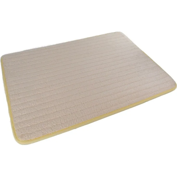 Badematte Microfaser 50x70 cm mit rutschhemmender Rückseite in 3 Farben creme