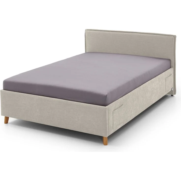 Fun Polsterbett weiß Polyester Stoffbezug City 210cm x 100cm x 90cm – Bild 1