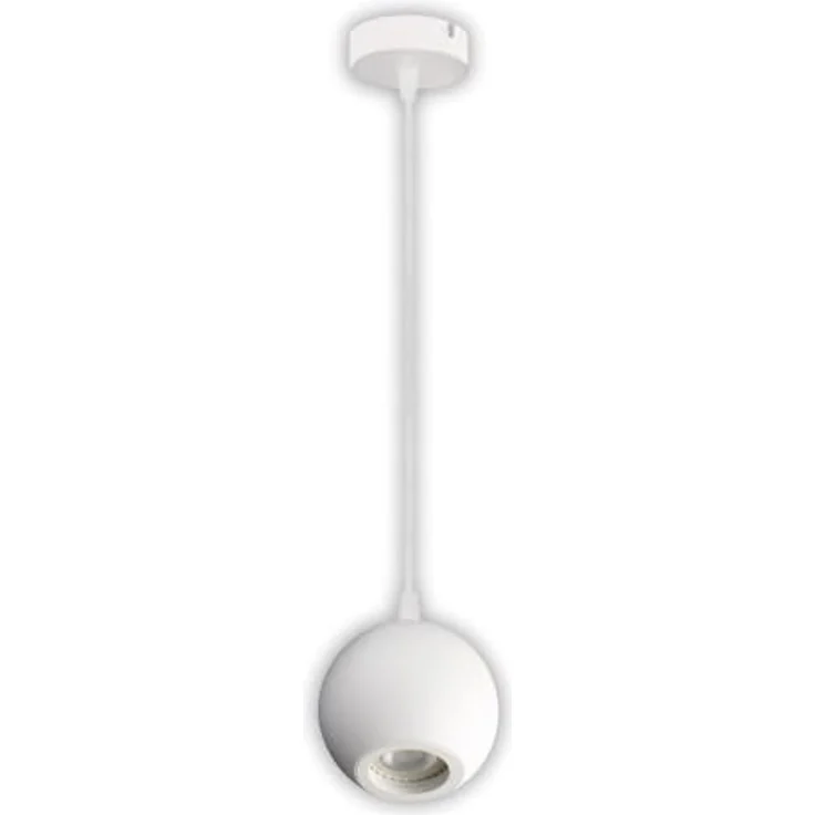 ENOVALITE Pendelleuchte GLOBE, 1-flammige Deckenleuchte in Weiß mit GU10 Fassung, Ø100 mm, Pendellänge 100 cm – Bild 1