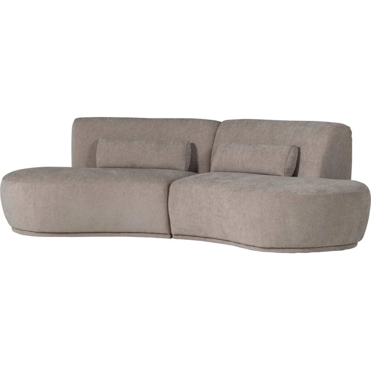Sofa Batavier 4-Sitzer aus Webstoff, modern halbrund, sandfarben, großzügiges Familiensofa – Bild 3