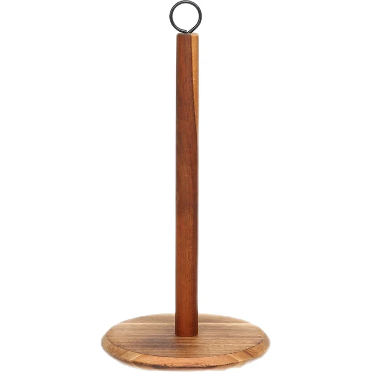 Rutschfester Bambus Küchenrollenhalter – Stilvoll & Praktisch ø15 cm – Bild 1