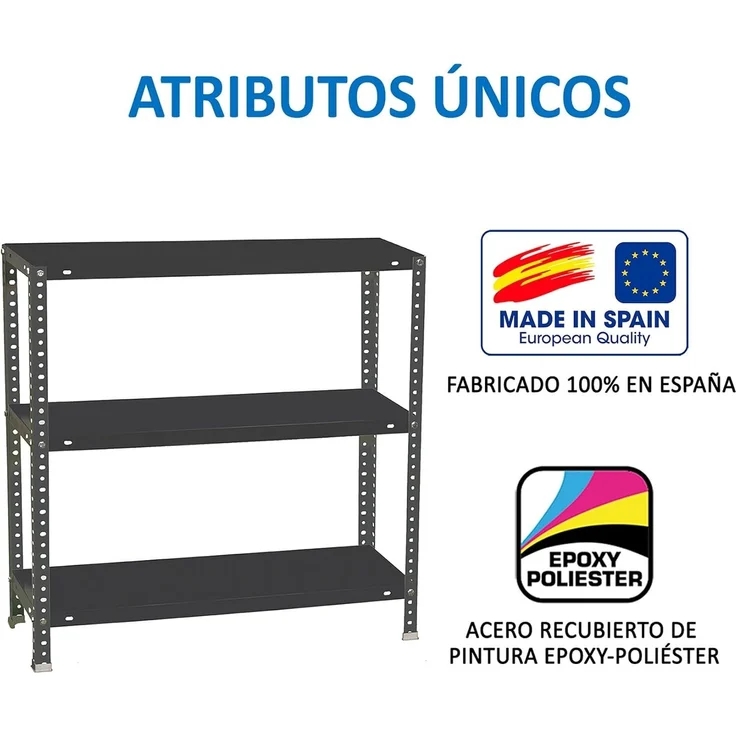 Simon Rack Metallregale, 1000 x 900 x 400 mm, 3 Metallböden, 100 kg Biegepunkt, Lagerregal, Anthrazit - Comfort – Bild 7