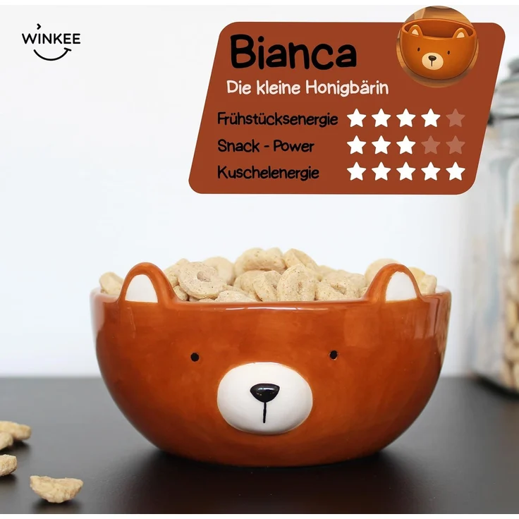 Winkee Müslischale Bär Bianca 18576, Keramik – Bild 3