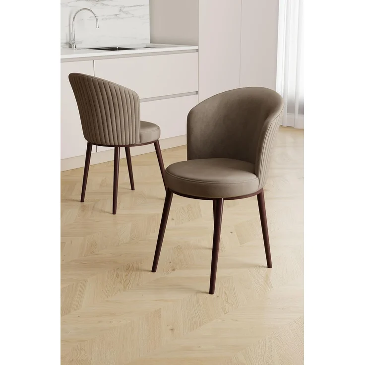 Skye Decor 'Risa - Cappuccino, Brown' Stuhlset (4-teilig), Cappuccino / Braun, 45 x 87 x 41 cm – Bild 2