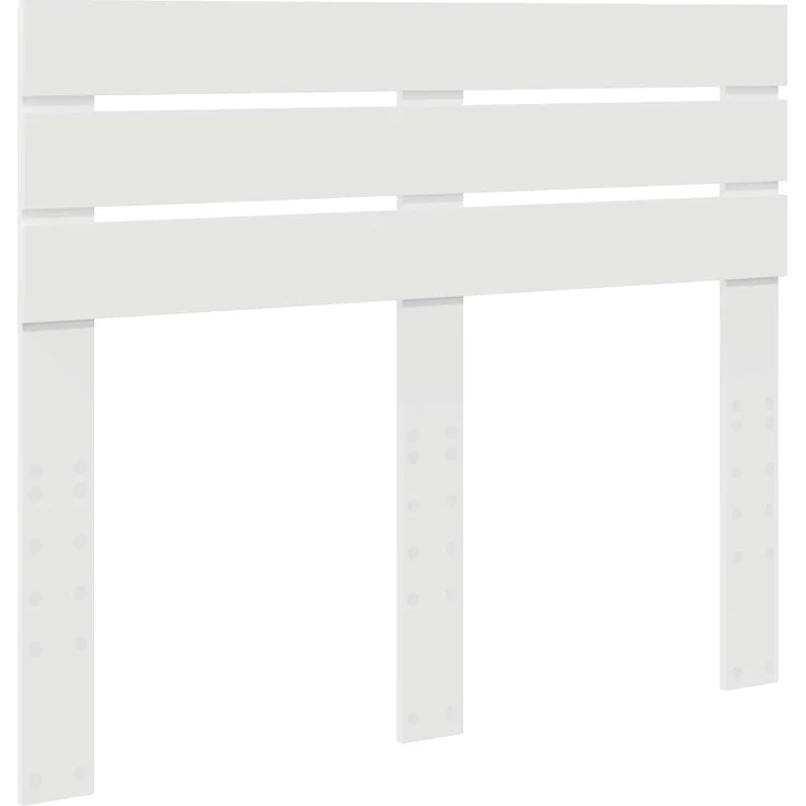 vidaXL Bettrahmen mit Kopfteil Weiß 120 x 190 cm Massives Kiefernholz 3411439 – Bild 5