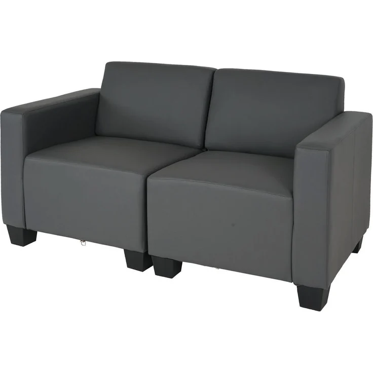 MCW 2-Sitzer Sofa, Grau, Moderner Lounge-Stil mit bequemer Polsterung und hohe Standfestigkeit, 136x76x72 cm